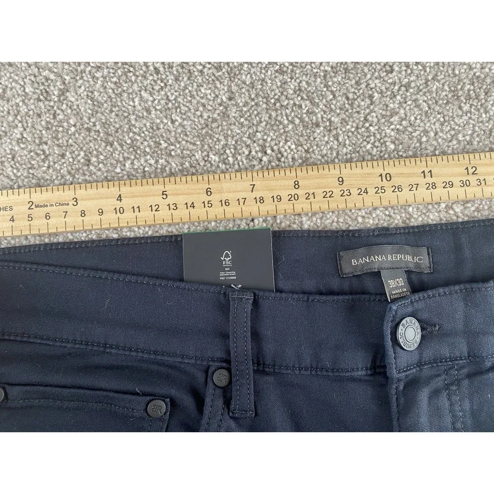 Banana Republic 5 Pocket Pant Black Mens 38x30 Cotton Stretch Preppy Business